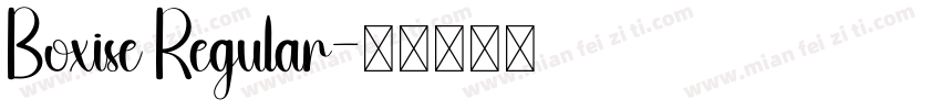 Boxise Regular字体转换